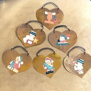 Crazy Mountain Metal Rustic Christmas Ornaments OS
